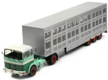 IXOTTR008 - MERCEDES BENZ LPS 1632 1970 4x2 en vee aanhanger