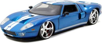 JAD253203013 - FORD GT 2005 Fast And Furious blauw met witte strepen