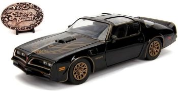 JAD253255001 - Zwarte PONTIAC Firebird uit 1977 uit de Smokey & Bandit-serie met riemgesp