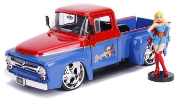 JAD253255008 - FORD F-100 Pick-up Truck 1956 DC Comics Supergirl met figuur inbegrepen