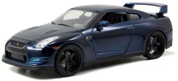 JAD97036 - NISSAN GT-R R35 2009 blauwe metallic donkere carbon motorkap door Brian Fast And Furious