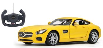JAM405071 - MERCEDES BENZ AMG GT 1 radiografisch bestuurbaar geel