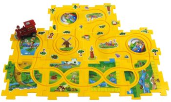JAM460303 - Dynamische dierentuintreinpuzzel - 11 stukjes
