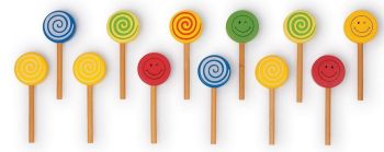 LEGL2441 - 12 houten lolly's