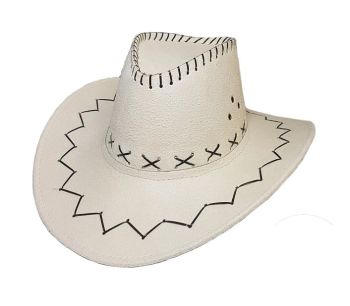 LP00006 - Witte cowboyhoed