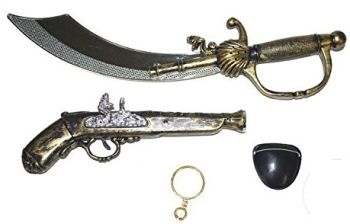LPE50338 - Piratenset met sabel; zeerover en accessoires