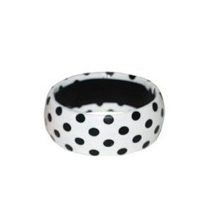 LPE53646B - Witte armband met zwarte stippen - Kinderen
