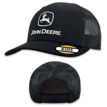 JA5308-3345-BK - JOHN DEERE Zwarte pet met gaasrug