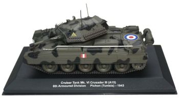 MAGMIVCRUSADER - Engelse gevechtstank CRUISER Tank MK VI Crusader III A15 6th Armored Division Battle of Pichon Tunesië 1943