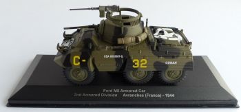 MAGMIVFORDM8 - Licht gepantserde FORD M8 pantserwagen 2e pantserdivisie Slag bij Avranche Normandië Frankrijk 1944