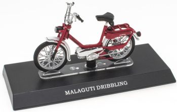 MAGMOT006 - MALAGUTTI Dribbelende rode en witte bromfiets uit 1971