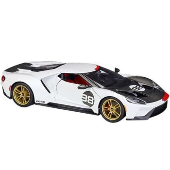 BUR41165 - FORD GT #98 Heritage Collection 2018 wit en zwart