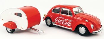 MCITY440032 - VOLKSWAGEN COCA COLA Kever 1967 met mini reclame caravan