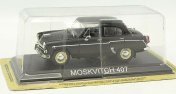 MAGLCMOS407 - MOSKVITCH 407 1958 zwarte 4-deurs saloon verkocht onder blister