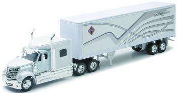 NEW10183 - INTERNATIONAL 6x4 wit met halfstijve witte carrosserie 2 assen INTERNATIONAL LONE STAR-markering