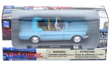 NEW48013T - FORD Mustang cabrio blauw 1966