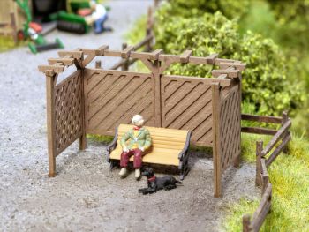 NOC14229 - Pergola om te monteren 3;2x2;5cm verkocht zonder bank en figuren
