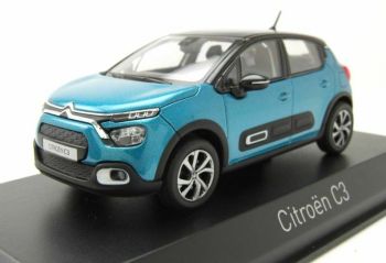 NOREV155264 - CITROEN C3 2020 blauw groen metallic zwart dak