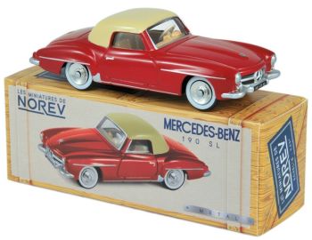 NOREVCL3512 - MERCEDES BENZ 190 SL 1956 roodbeige dak
