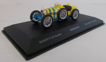 ODE053 - BUGATTI Type 35 Sweden #5 geel en blauw gelimiteerd tot 500 exemplaren