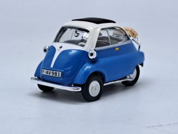 CAR12321 - BMW Isetta Blauw en Wit