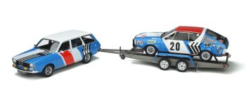 OT357 - Pack Rallye - RENAULT 12 Break porte voiture en RENAULT 17 #20 J-F.PIOT Rallye de Monte Carlo 1975