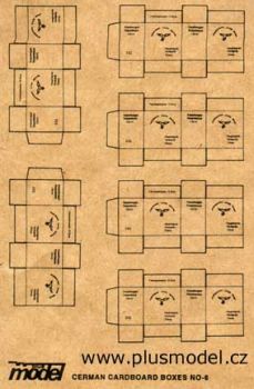 PLS014 - 6 miniatuur dozen van Duitse troepen om in elkaar te zetten voor diorama afmetingen van een doos 1;5 x 1 x 1;4 cm