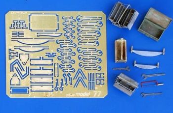 PLS077 - Gereedschapskisten met miniatuurgereedschap om in elkaar te zetten en te schilderen voor diorama