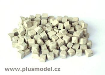 PLS138 - Miniatuur kasseien voor beige vierkante diorama