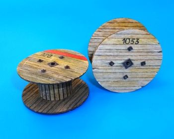 PLS455 - haspels voor lege kabels diameter 5 cm miniatuur in kit om te monteren en te schilderen voor diorama