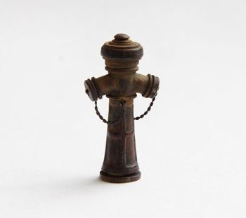 PLSEL027 - 2 miniatuur brandkranen van 3 cm om te schilderen