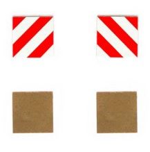 PMAA-207 - Kavel van 2 rechthoekige panelen 13;2 X 8;8 mm