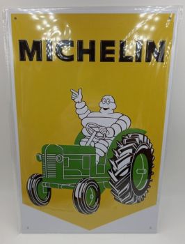 MAGPB208 - MICHELIN metalen plaat met tractor - 20x30 cm