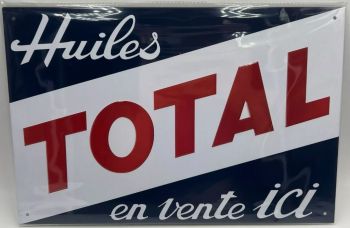 MAGPB219 - Metalen plaat TOTAL Huiles - hier te koop! - 20x30 cm