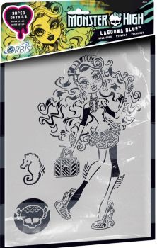 REV30220 - MONSTER HIGH stencil - Lagoona Blue