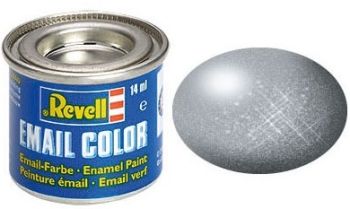REV32191 - Metallic staalgrijze emailverf 14ml