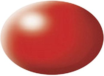 REV36332 - Felrode satijnen acrylverf pot van 18 ml