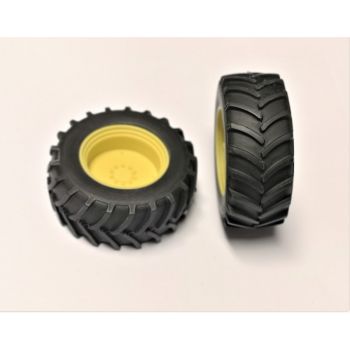 ART04272J - 2x Tractor achterwiel geel 61mm