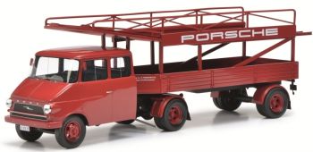 SCH084 - OPEL Blitz Racing 4x2 autotransporter aanhanger PORSCHE