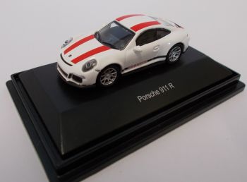 SCH26299 - PORSCHE 911 R wit met rode strepen