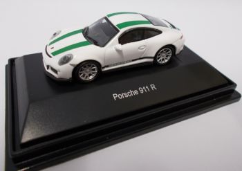 SCH26300 - PORSCHE 911 R wit met groene strepen