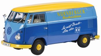 SCH279 - VOLKSWAGEN T1 markering Nurnberger Nachrichten blauw dak geel