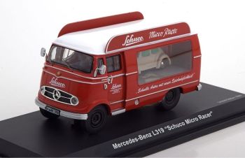 SCH5901 - MERCEDES BENZ L319 Promotie Auto SCHUCO Micro racer met VOLKSWAGEN Kever Piccolo