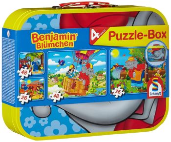 SCM55594 - 2 puzzels van 26 stukjes en 2 puzzels van 48 stukjes - Benjamin de olifant
