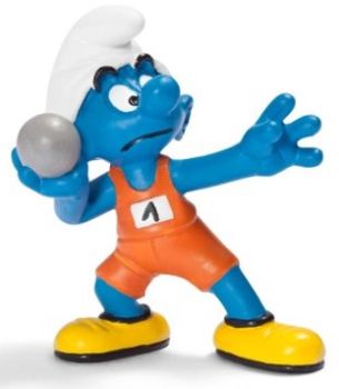 SHL20742 - Smurf op de Olympische Spelen - Kogelstoten