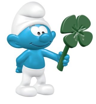 SHL20797 - Smurf met klaver