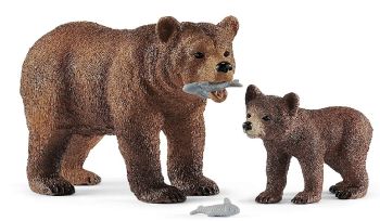 SHL42473 - Grizzly moeder met welp