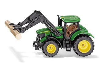 SIK1540 - Trekker met lader, houtgrijper en houtblok - JOHN DEERE 6215R