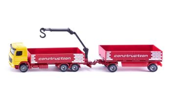 SIK1797 - MERCEDES 6x4 met laadkraan en 2-assige aanhangwagen