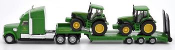 SIK1837 - Vrachtwagen 6x4 met aanhanger Dieplader met JOHN DEERE 6920 en 6820 Ech:1/87